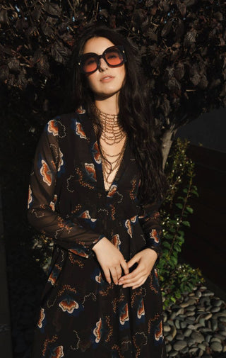 Biba Blossom Minaret Dress - Wedges And Wide Legs Boutique