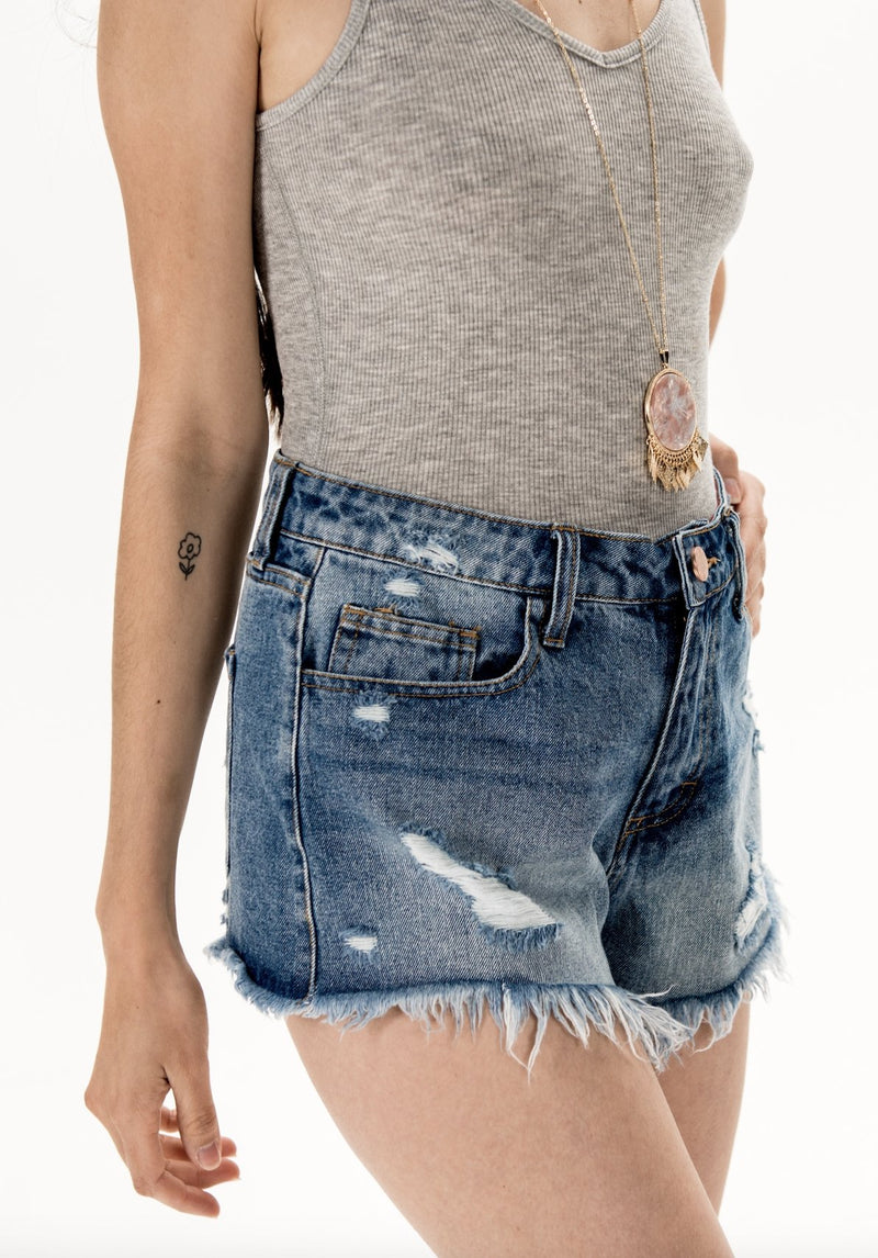 Boho Babe Jean Shorts - Wedges And Wide Legs Boutique