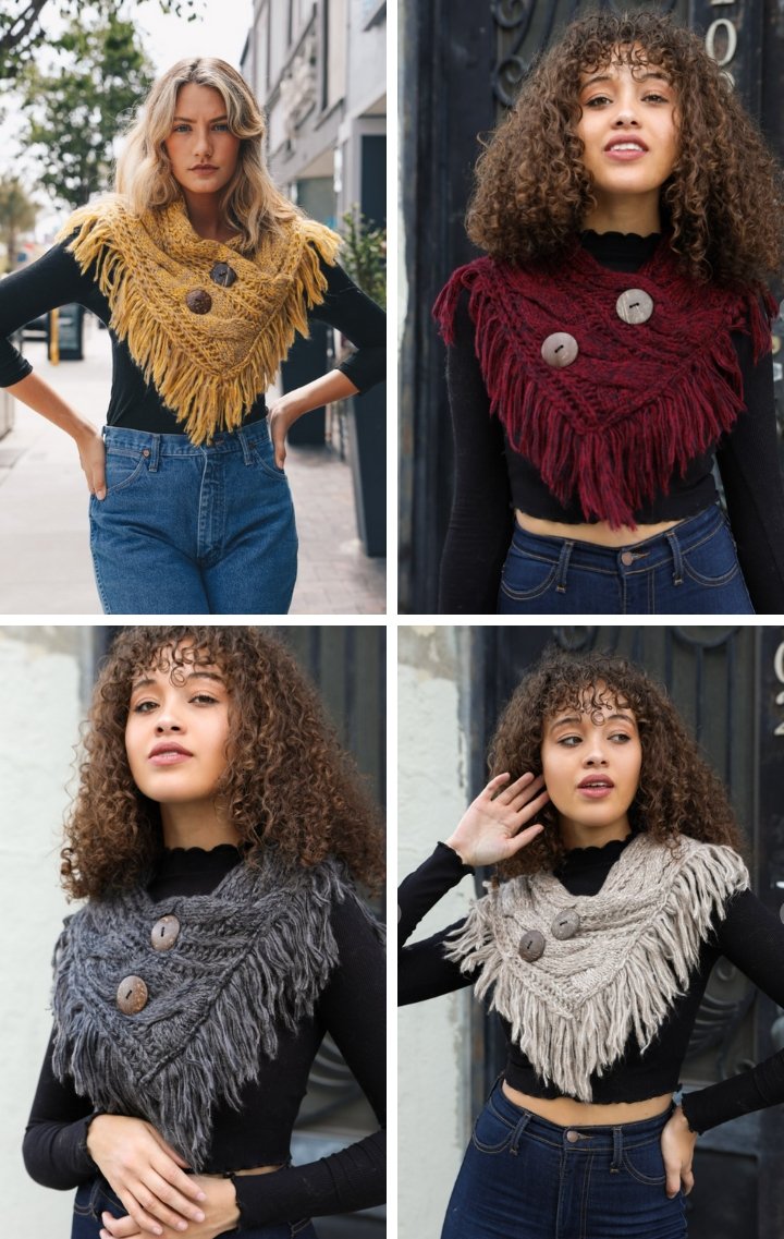 Boho Dreams Fringe Shoulder Warmer | 4 colors available - Wedges And Wide Legs Boutique