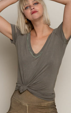 Classic Knit Top | Olive - Wedges And Wide Legs Boutique