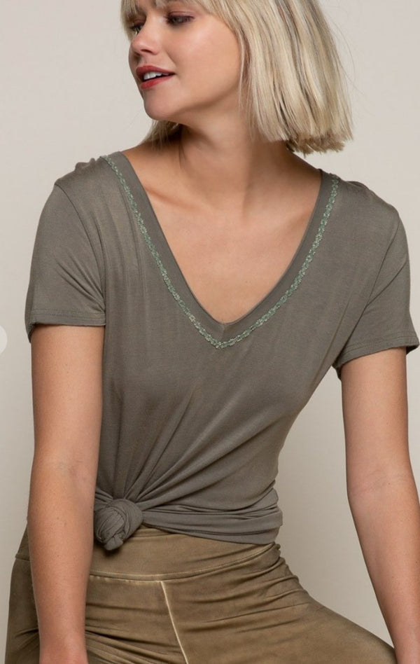 Classic Knit Top | Olive - Wedges And Wide Legs Boutique