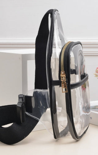 Clear Game Day Sling | Black - Wedges And Wide Legs Boutique