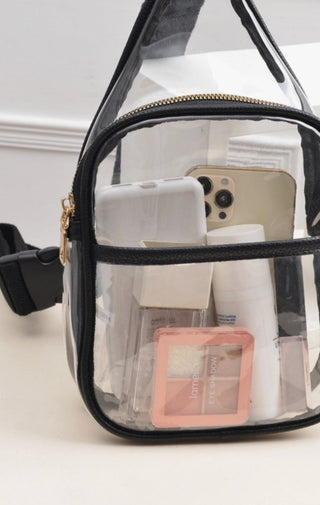 Clear Game Day Sling | Black - Wedges And Wide Legs Boutique