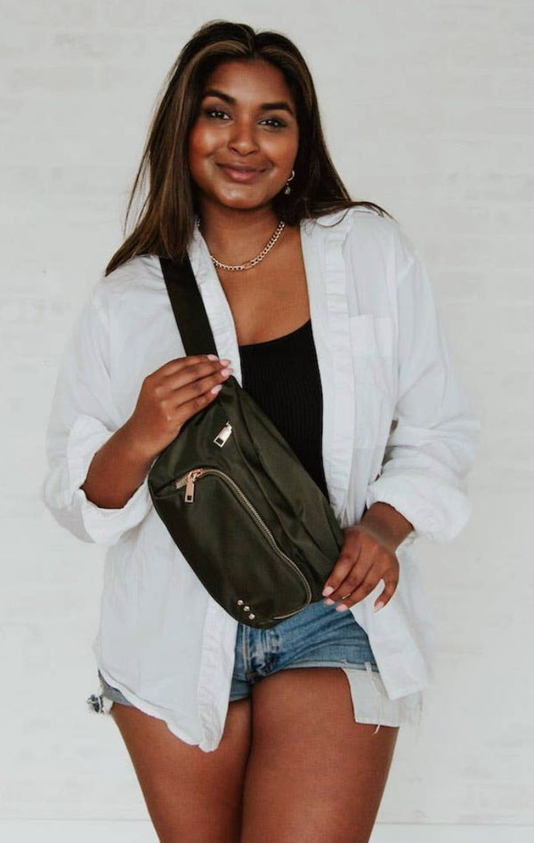 Daily Oversized Sling Bag | Olive - Wedges And Wide Legs Boutique