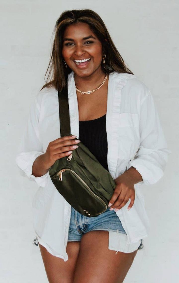 Daily Oversized Sling Bag | Olive - Wedges And Wide Legs Boutique