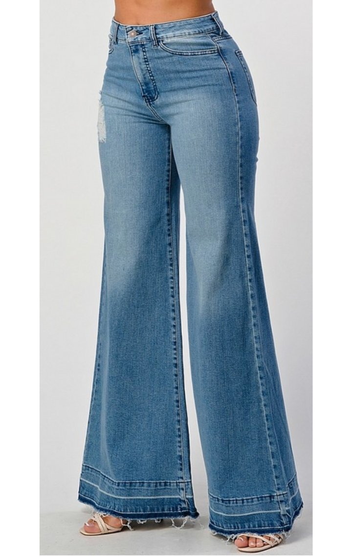 Dreamer Wide Leg Jeans - Wedges And Wide Legs Boutique