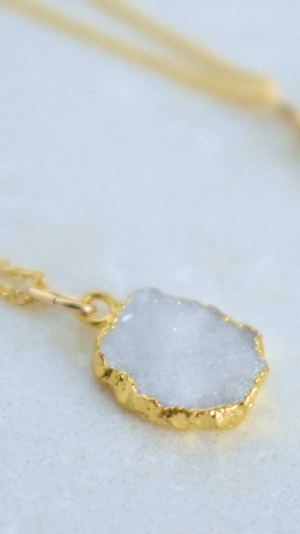 Druzy Layering Necklace - Wedges And Wide Legs Boutique
