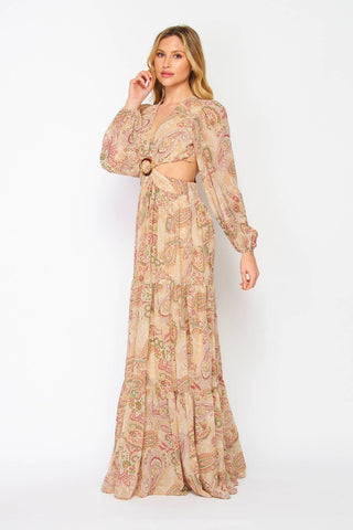 Earth Angel Paisley Maxi Dress - Wedges And Wide Legs Boutique