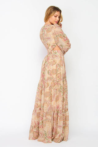 Earth Angel Paisley Maxi Dress - Wedges And Wide Legs Boutique