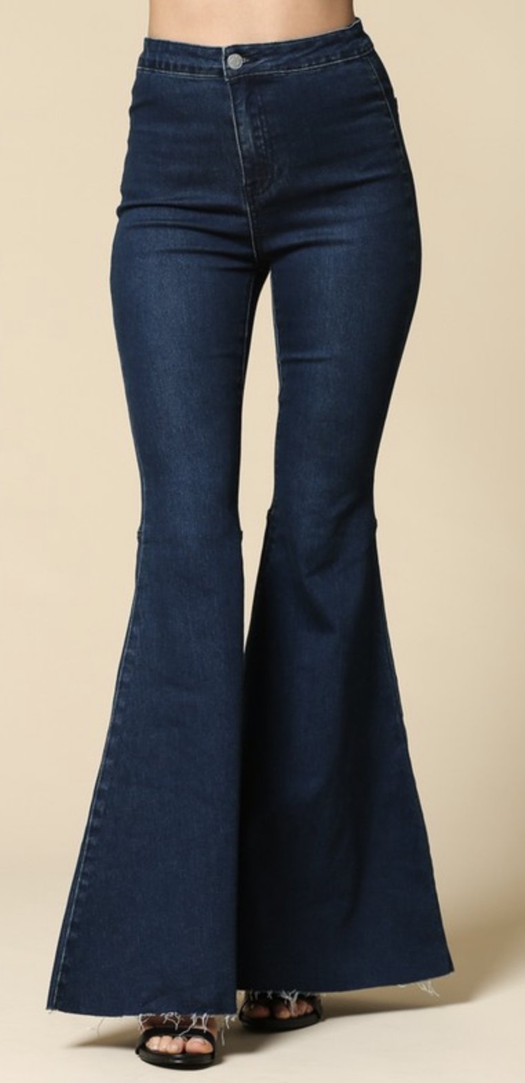 Super Flared Bell Bottom Jeans | Wedges and Wide Legs Small / Dark Denim