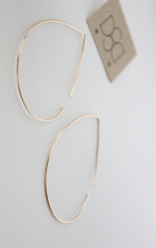 I Am Brave Hoop Earrings - Wedges And Wide Legs Boutique