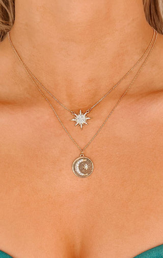 Moon & Sun Necklace - Wedges And Wide Legs Boutique