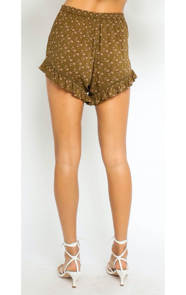 Olive Wallflower Shorts - Wedges And Wide Legs Boutique