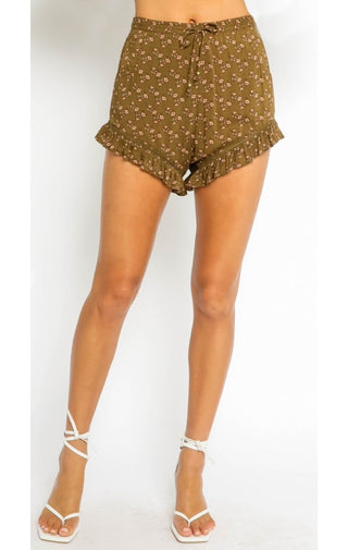 Olive Wallflower Shorts - Wedges And Wide Legs Boutique