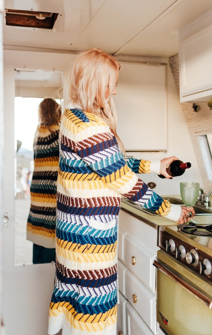 Over The Rainbow Duster Cardigan - Wedges And Wide Legs Boutique