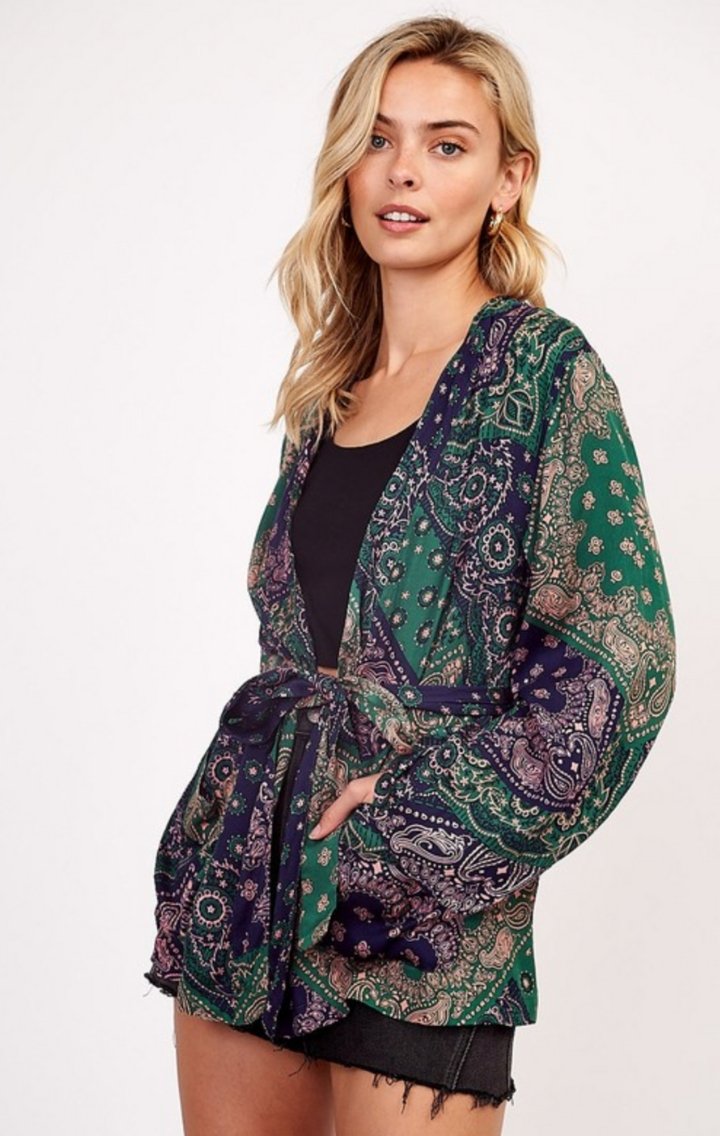 Paisley Kimono - Wedges And Wide Legs Boutique