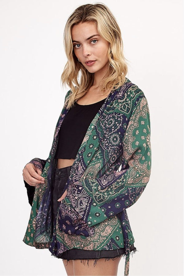 Paisley Kimono - Wedges And Wide Legs Boutique