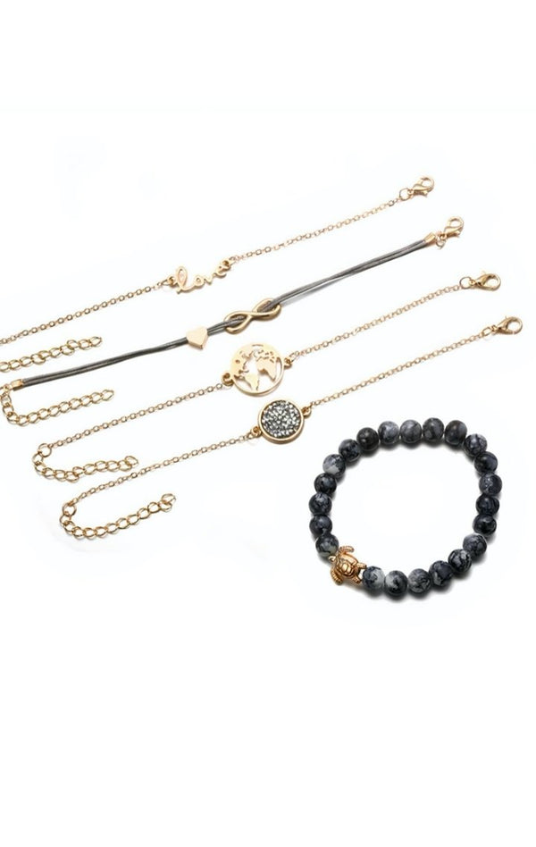 Serendipity Stacked Bracelet Set - Wedges And Wide Legs Boutique