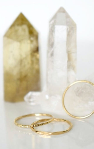 Set of 3 Stack Rings | Gold - Wedges And Wide Legs Boutique