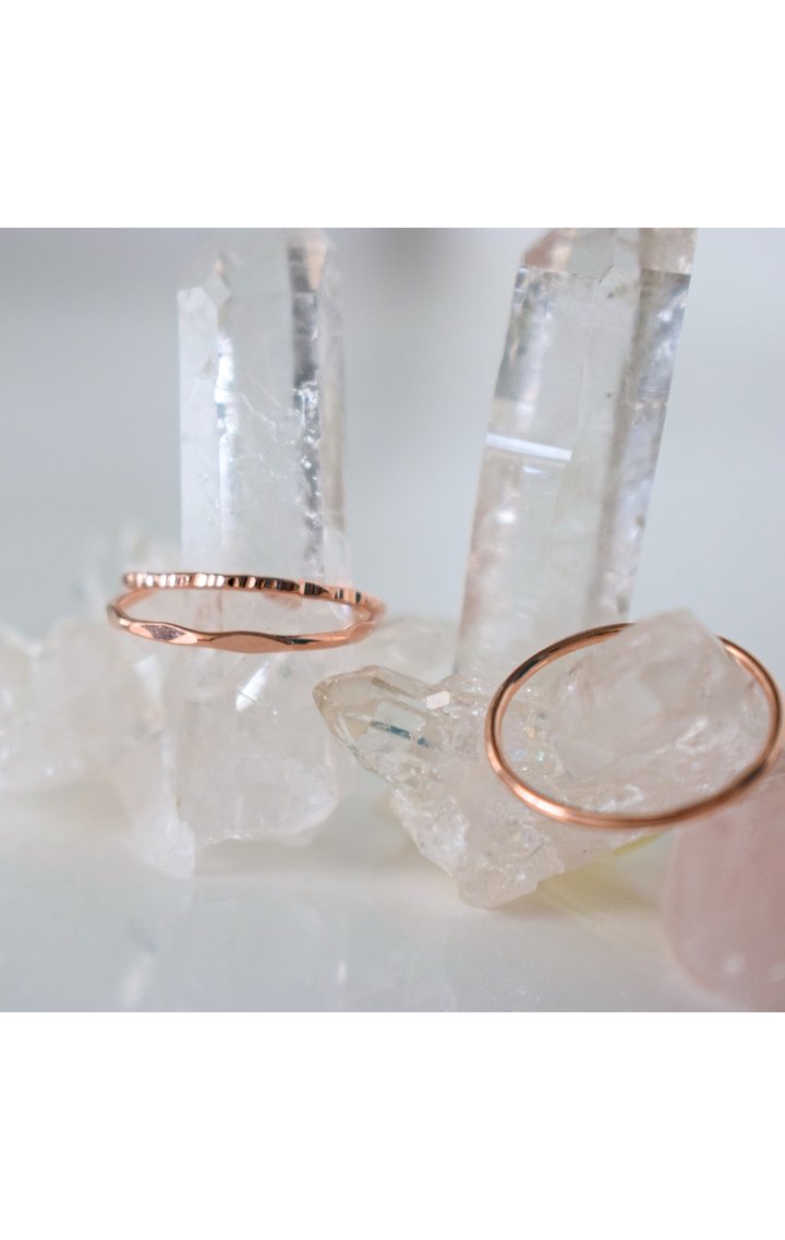 Set of 3 Stack Rings | Rose Gold - Wedges And Wide Legs Boutique