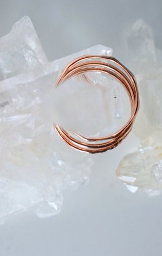 Set of 3 Stack Rings | Rose Gold - Wedges And Wide Legs Boutique