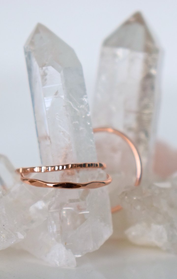 Set of 3 Stack Rings | Rose Gold - Wedges And Wide Legs Boutique
