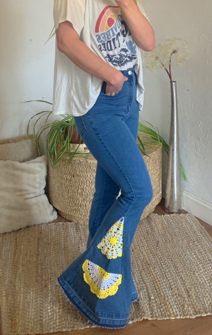Sunshine Crochet Flares - Wedges And Wide Legs Boutique