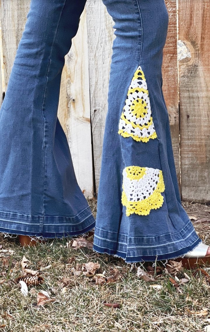 Sunshine Crochet Flares - Wedges And Wide Legs Boutique