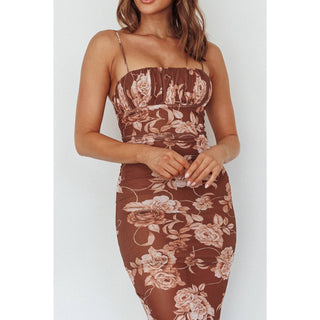 The Coffee Floral Maxi - Wedges And Wide Legs Boutique