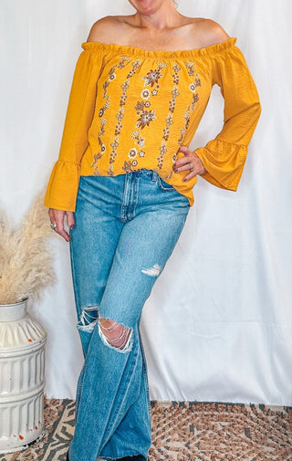 The Floral Off The Shoulder Top - Wedges And Wide Legs Boutique