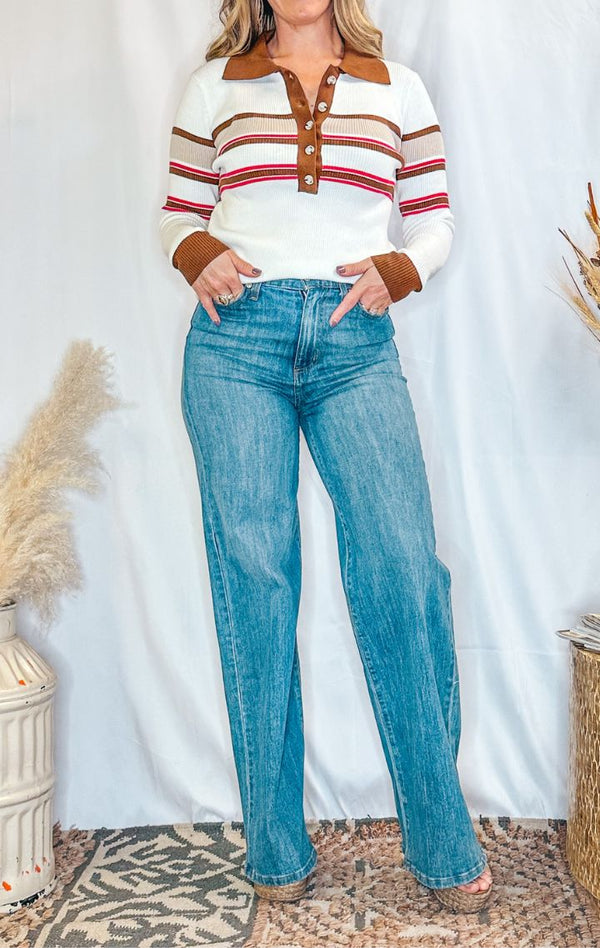The Kelso Henley Top - Wedges And Wide Legs Boutique