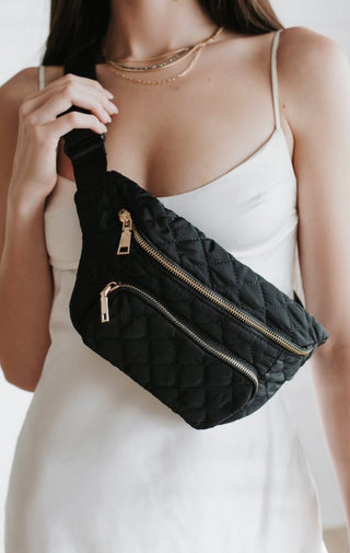 The Quilted Sling | Black - Wedges And Wide Legs Boutique