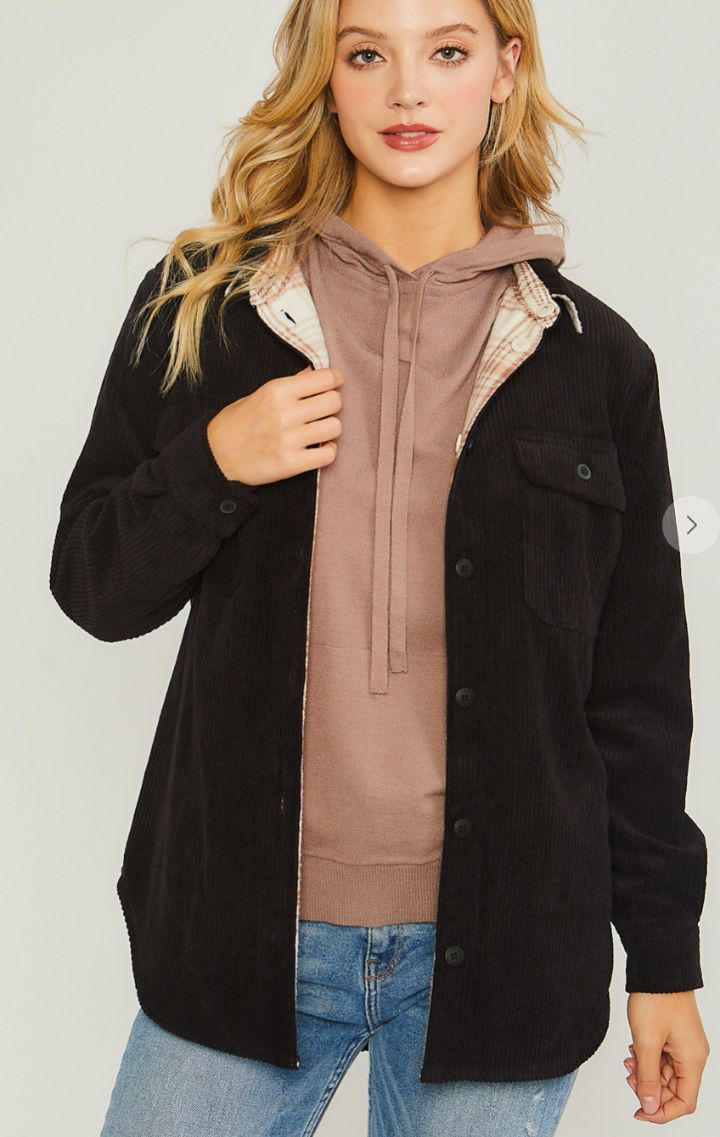 The Reversible Shacket | Black - Wedges And Wide Legs Boutique