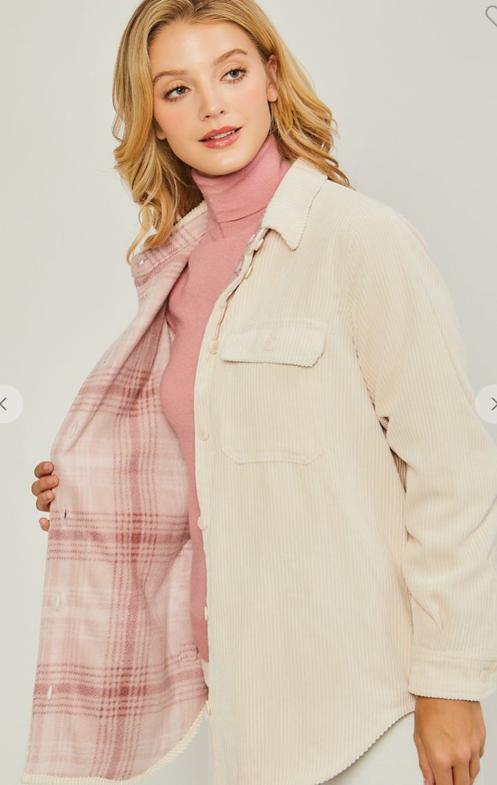 The Reversible Shacket | Cream - Wedges And Wide Legs Boutique