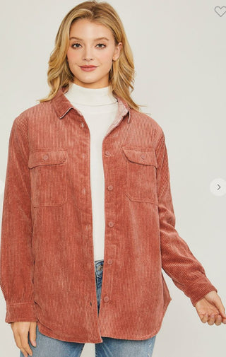 The Reversible Shacket | Rust - Wedges And Wide Legs Boutique