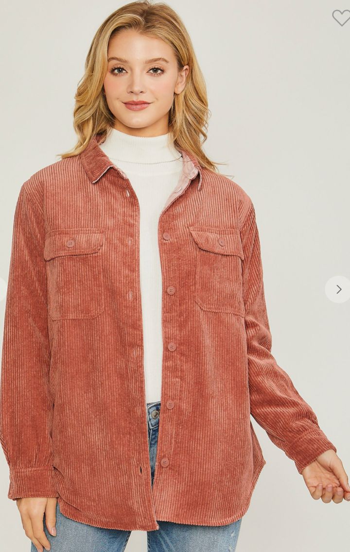The Reversible Shacket | Rust - Wedges And Wide Legs Boutique