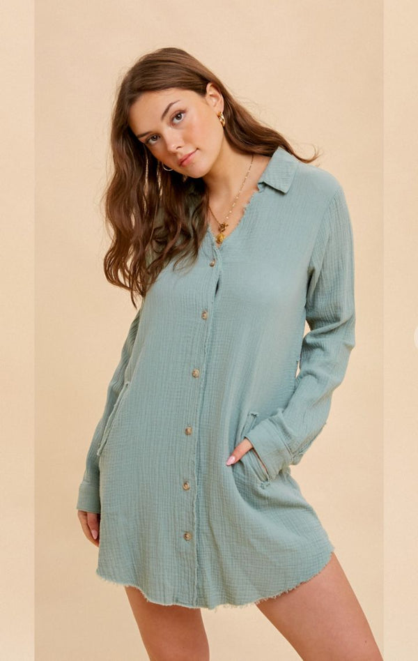The Sage Gauze Dress - Wedges And Wide Legs Boutique
