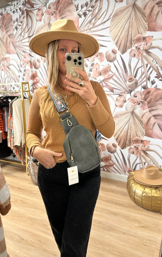 The Sugar Sling Bag | Gray - Wedges And Wide Legs Boutique