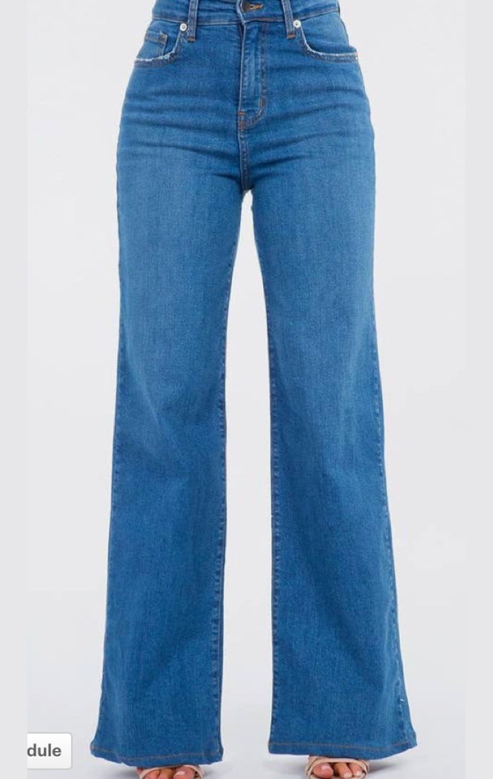 Ultra High Rise Causal Wide Leg Jeans - Wedges And Wide Legs Boutique