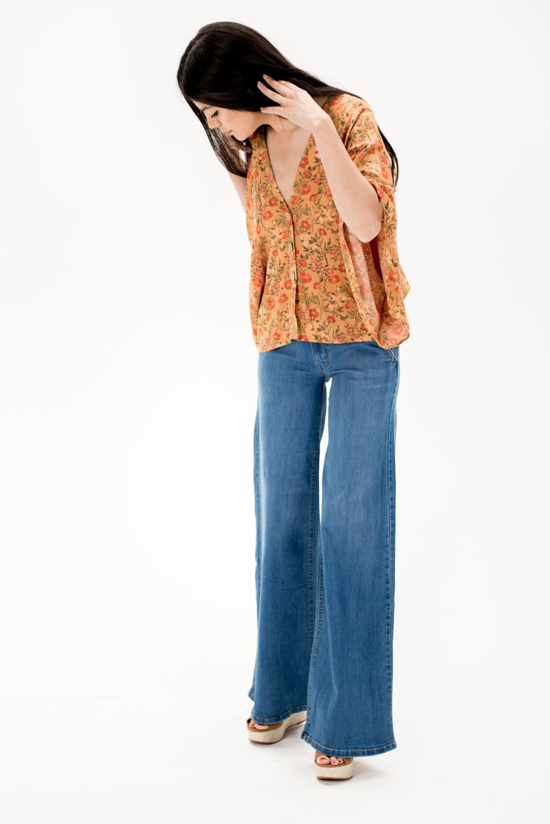 Waterfall Wide Leg Jean - Wedges And Wide Legs Boutique