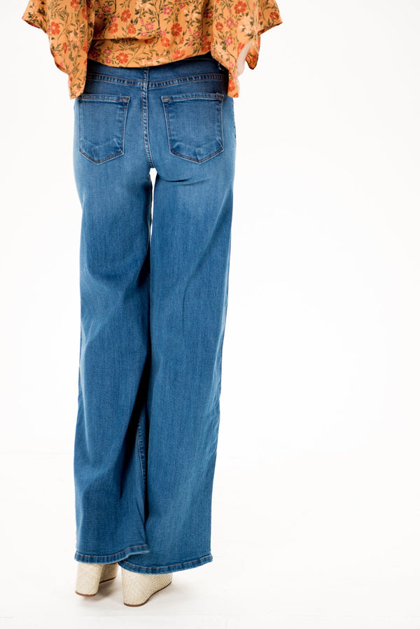 Waterfall Wide Leg Jean - Wedges And Wide Legs Boutique